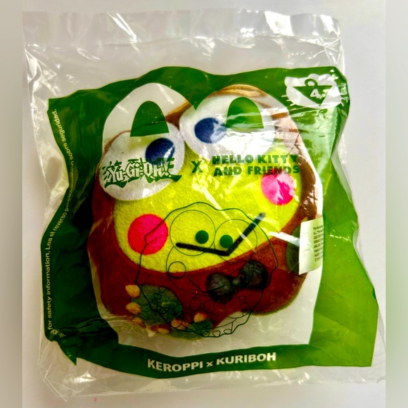 HELLO KITTY AND FRIENDS McDonalds Happy Meal Plush “Keroppi X Kuriboh” - Picture 1 of 3